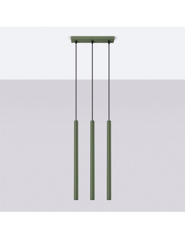 Lámpara colgante PASTELO 3 verde oliva