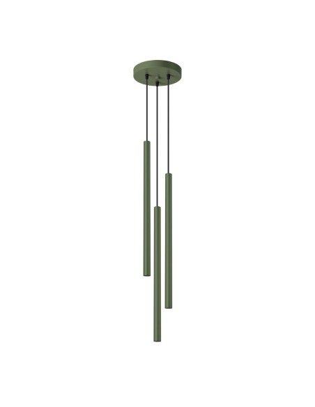 Lámpara colgante PASTELO 3P verde oliva