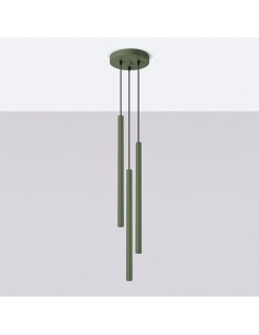 Lámpara colgante PASTELO 3P verde oliva 2