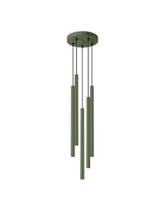 Lámpara colgante PASTELO 5P verde oliva