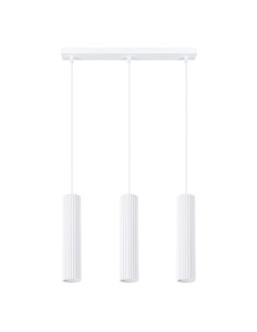 Lámpara colgante KARBON 3L blanca
