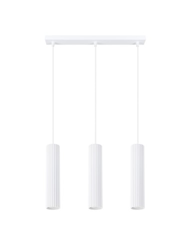 Lámpara colgante KARBON 3L blanca