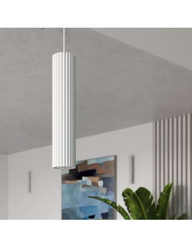 Lámpara colgante KARBON 3L blanca