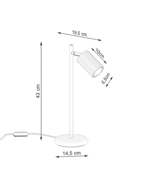 Lámpara de mesa KARBON oro