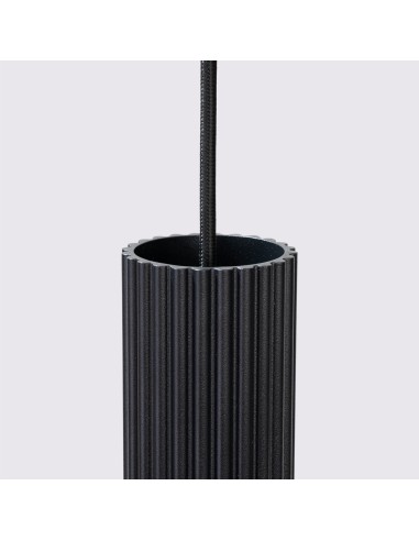 Lámpara colgante KARBON 3L negra