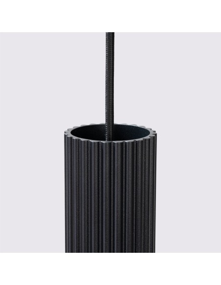 Lámpara colgante KARBON 3L negra