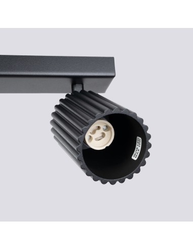 Lámpara de techo KARBON 4L negra