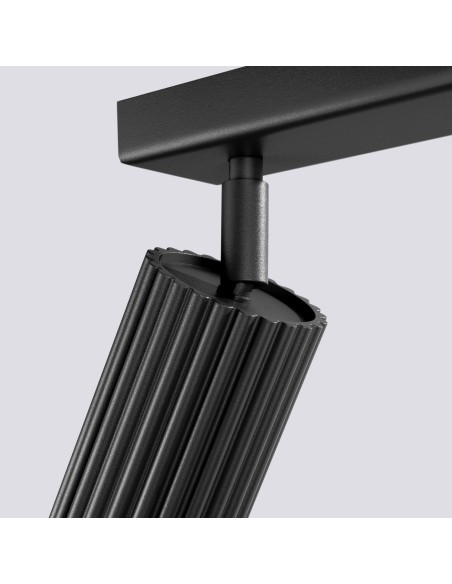 Lámpara de techo KARBON 4L negra