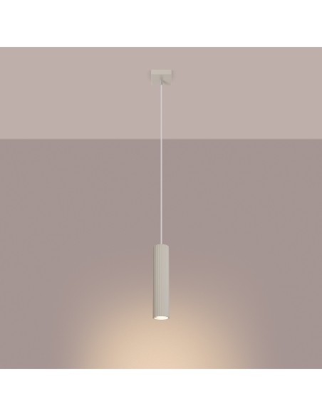 Lámpara colgante KARBON 1 beige