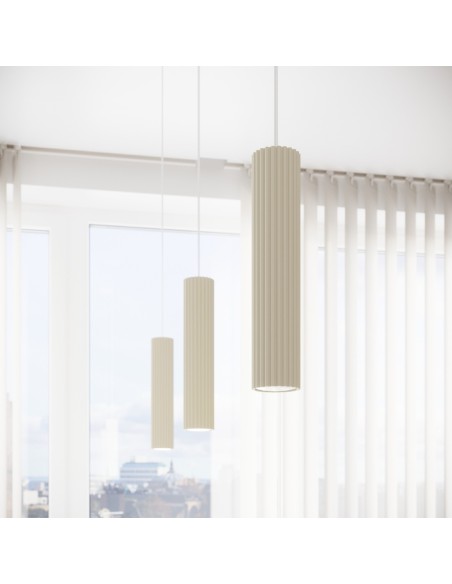 Lámpara colgante KARBON 1 beige