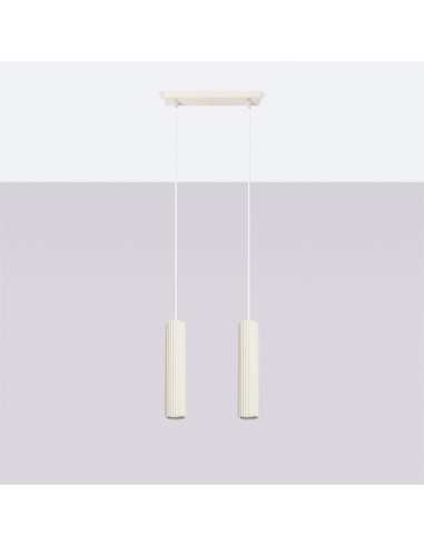 Lámpara colgante KARBON 2 beige