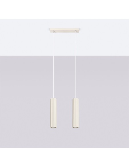 Lámpara colgante KARBON 2 beige