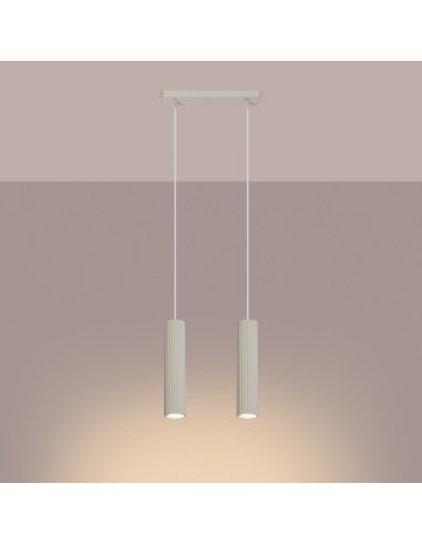 Lámpara colgante KARBON 2 beige