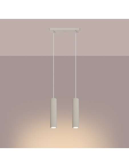 Lámpara colgante KARBON 2 beige