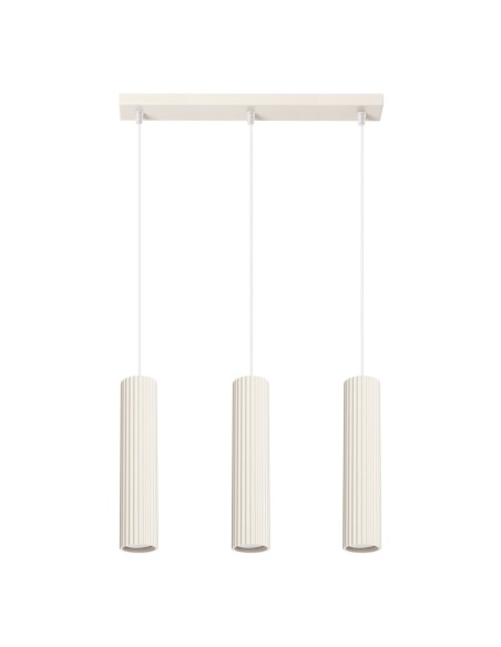 Lámpara colgante KARBON 3L beige