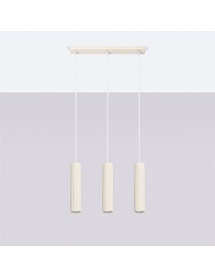 Lámpara colgante KARBON 3L beige 2