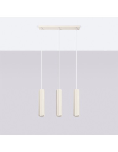 Lámpara colgante KARBON 3L beige