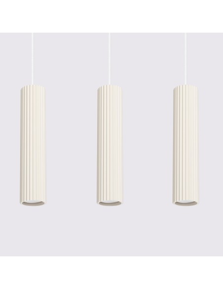 Lámpara colgante KARBON 3L beige