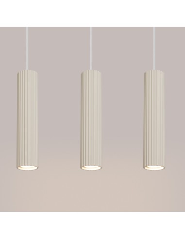 Lámpara colgante KARBON 3L beige