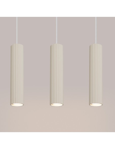 Lámpara colgante KARBON 3L beige