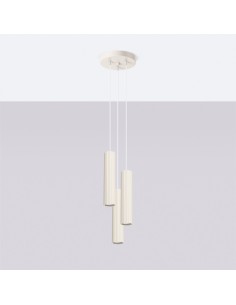 Lámpara colgante KARBON 3P beige 2