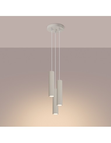 Lámpara colgante KARBON 3P beige