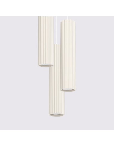 Lámpara colgante KARBON 3P beige