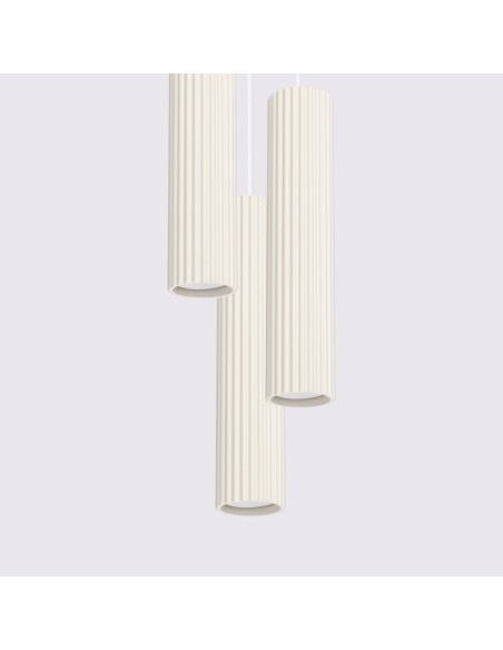 Lámpara colgante KARBON 3P beige
