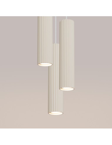 Lámpara colgante KARBON 3P beige