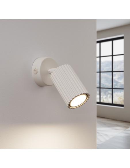 Aplique KARBON beige con interruptor