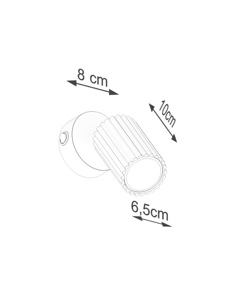 Aplique KARBON beige con interruptor