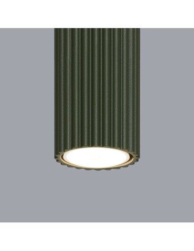 Lámpara de techo KARBON 10 verde oliva