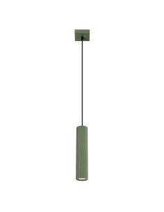 Lámpara colgante KARBON 1 verde oliva