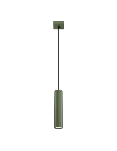 Lámpara colgante KARBON 1 verde oliva
