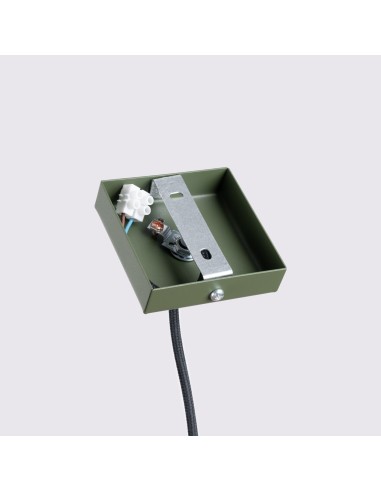 Lámpara colgante KARBON 1 verde oliva