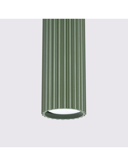Lámpara colgante KARBON 1 verde oliva