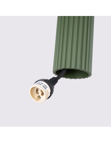 Lámpara colgante KARBON 1 verde oliva