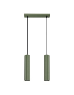 Lámpara colgante KARBON 2 verde oliva