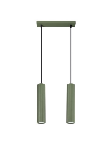 Lámpara colgante KARBON 2 verde oliva