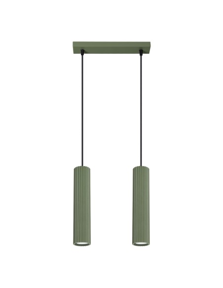 Lámpara colgante KARBON 2 verde oliva