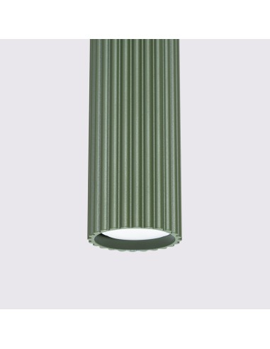 Lámpara colgante KARBON 3L verde oliva