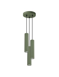 Lámpara colgante KARBON 3P verde oliva