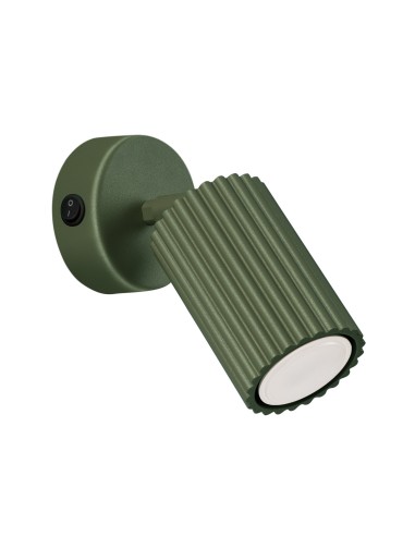 Aplique KARBON verde oliva con interruptor