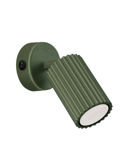 Aplique KARBON verde oliva con interruptor