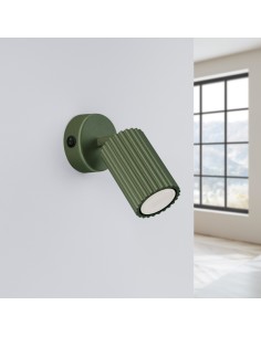 Aplique KARBON verde oliva con interruptor 2