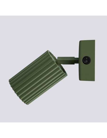 Aplique KARBON verde oliva con interruptor