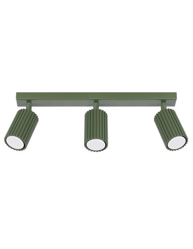 Lámpara de techo KARBON 3L verde oliva