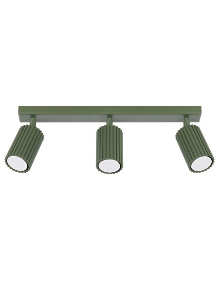 Lámpara de techo KARBON 3L verde oliva
