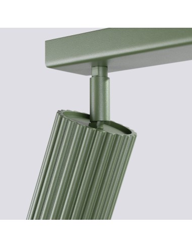 Lámpara de techo KARBON 3L verde oliva