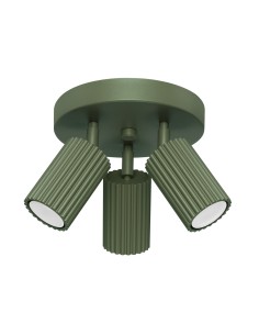 Lámpara de techo KARBON 3P verde oliva